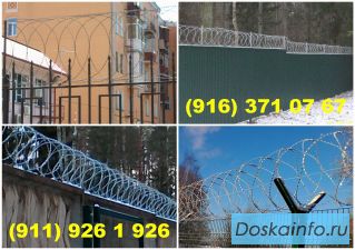 Монтаж и продажа колючей проволоки Егоза в Рязани