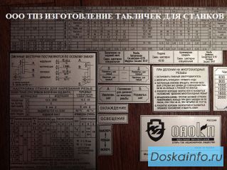 Изготавливаем шильды (таблички, шильдики) к станкам ИЖ-250 ИТВ, , ИТ-1М, МК 6056, 16К20, 6Р82Ш, 1М63