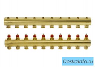 Коллекторы Danfoss FHF-10 для 10 контуров
