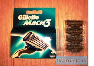 Сменные кассеты  Gillette Mach3. (4шт),  110 руб.   