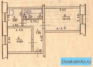 Купить квартиру в Бахмуте. Продажа духкомнатной квартиры 54.3 м. кв. на ул.Советская (Незалежности).
