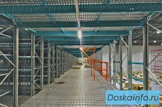 Мезонинные стеллажи для склада