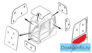 Стекло двери нежнее (триплекс) 4651658 HITACHI серия ZAXIS-3