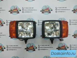 Фара основного освещения UDS-009 (JCB, Case, John Deere, Komatsu) Нижнее крепление