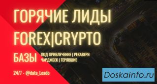 ГОРЯЧИЕ FOREX|CRYPTO ЛИДЫ. БАЗЫ ДАННЫХ [Чарджбек|Рекавери|Возврат]