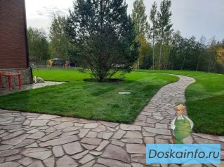 Мощение дорожек, парковок, площадок