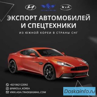 Автомобили и автозапчасти из Южной Кореи