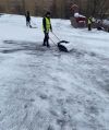 Чистка снега с крыши 