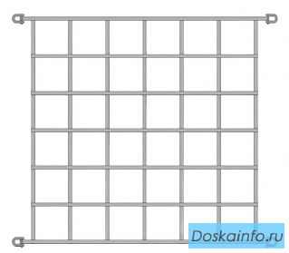 Сеть такелажная грузовая из стропы 3см с ячейкой 30см