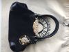 Сумка новая valentino orlandi италия черная замша стразы сваровски swarovski кристаллы хамелеон цвет