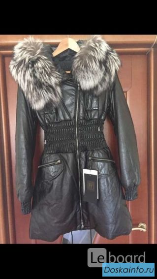Пуховик куртка новая fashion furs италия 44 46 s m кожа черный мех чернобурка капюшон женский плащ п