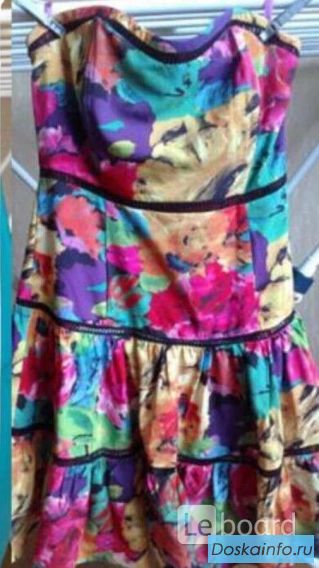 Сарафан anna sui м 46 44 клёш разноцветный платье вискоза вечерний корсетный нарядный на выпускной б