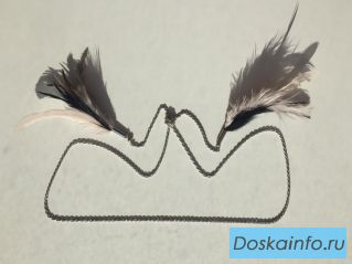 Колье цепочка цепь бижутерия украшение перья чёрные розовые мода стиль бренд тренд 42 44 46 48 40