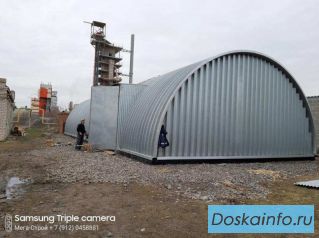 Надежные бескаркасные ангары с гарантией до 5 лет 