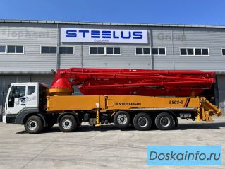 Автобетононасос Everdigm ECP55CX (БУ 2014г наработка в Ю.Корее) на новом шасси DAEWOO NOVUS CR7DS