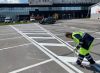 Желтая дорожная разметка нанесение