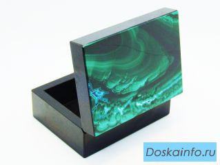 Малахит с Хризоколлой - Коллекционная Шкатулка  