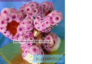 Игрушки из цветов. Животные из цветов. 