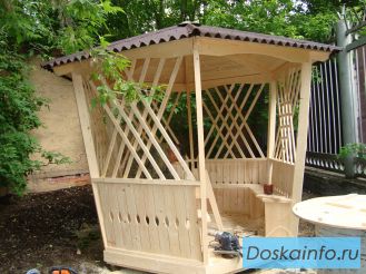 Недорогие садовые беседки из дерева