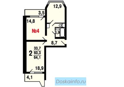 Продается 2-х комнатная квартира в Одинцово