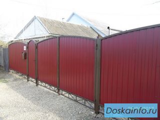 Заборы из профнастила, сетки рабица, решетчатые. Краснодар.