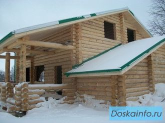 Строительство из бревна (строганного, оцилиндрованного), из бруса.