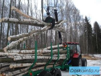 Продам трелевочная (лесовозная) телега с манипулятором