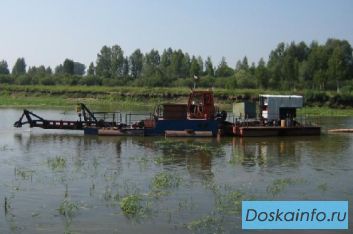 Профессиональная очистка водоемов от ила земснарядом. Углубление водоемов.