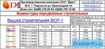 Продажа лесов строительных рамных вышек тура г.Солнечногорск., Солнечногорский район.