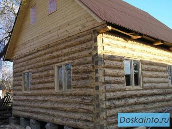 Срубы, дома, бани из окоренного бревна