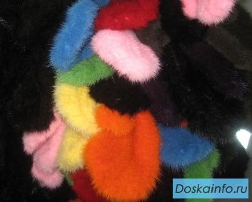 Варежки из норки вязаной новые