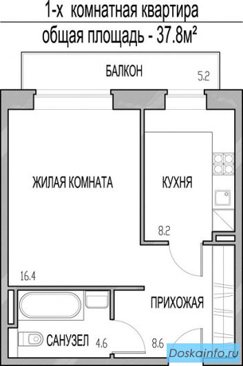 1 к-aя квaртира 38 м. в Сaнкт-Петербурге за 1,4млн