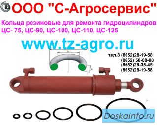 Кольца резиновые для ремонта гидроцилиндра ЦС-125 
