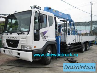 DAEWOO NOVUS 6x4 низкорамный с краном DONGYANG SS1406