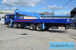 Кран Манипулятор Daewoo Novus 8х4. Dongyang Ss3506msd. 15 тонн