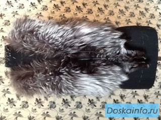 Жилетка из чернобурки с мордочками